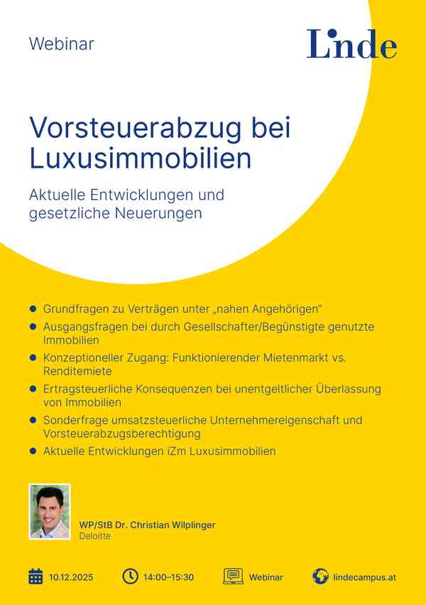Vorsteuerabzug bei Luxusimmobilien
