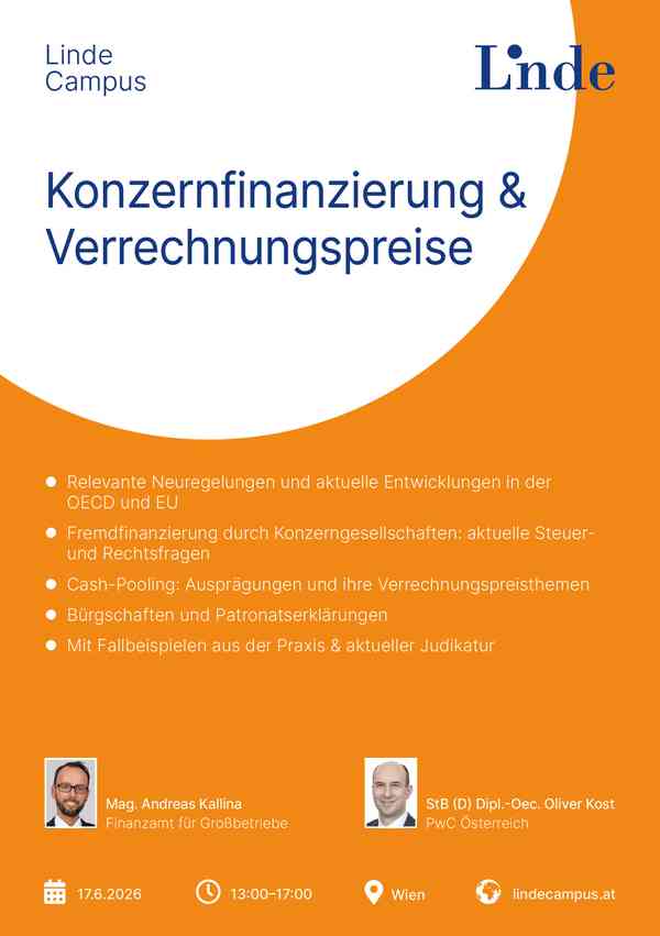 Konzernfinanzierung und Verrechnungspreise