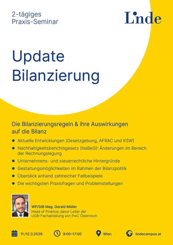 Update Bilanzierung