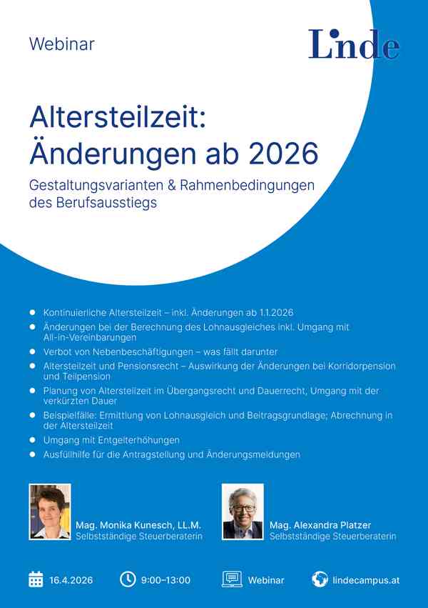 Altersteilzeit: Änderungen ab 2026