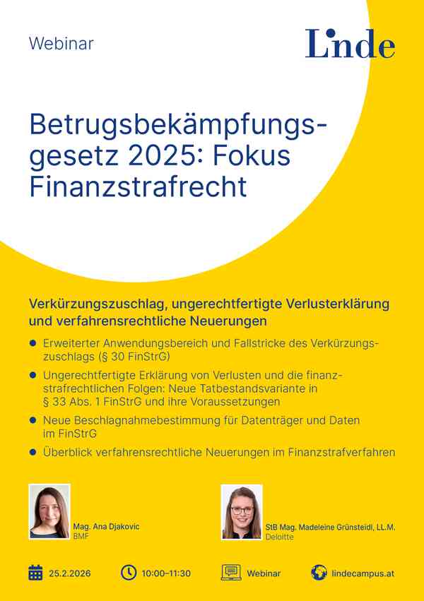 Betrugsbekämpfungsgesetz 2025: Fokus Finanzstrafrecht