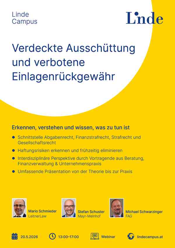 Verdeckte Ausschüttung & verbotene Einlagenrückgewähr