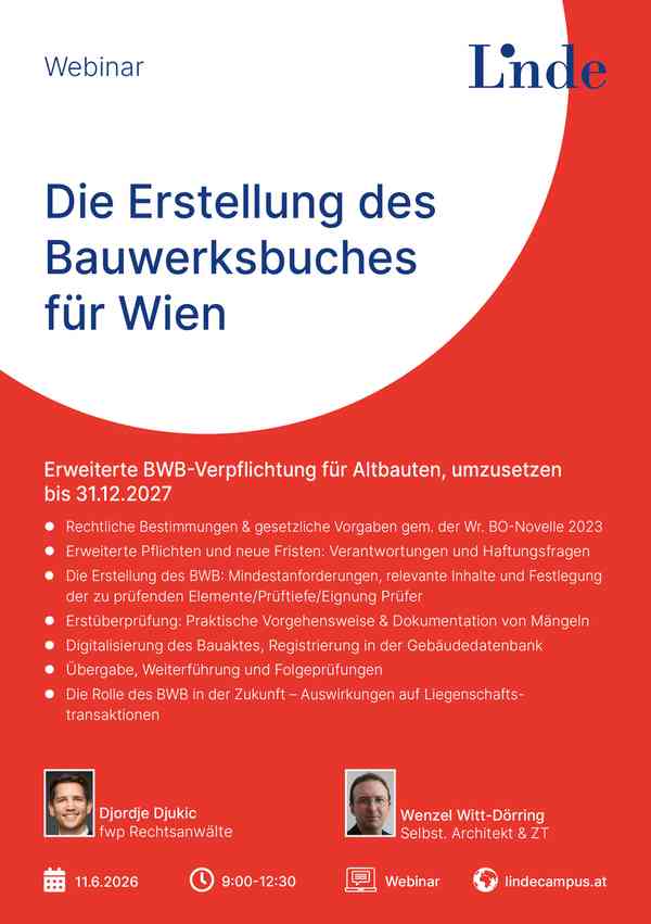 Die Erstellung des Bauwerksbuches für Wien