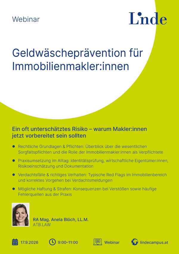 Geldwäscheprävention für Immobilienmakler:innen