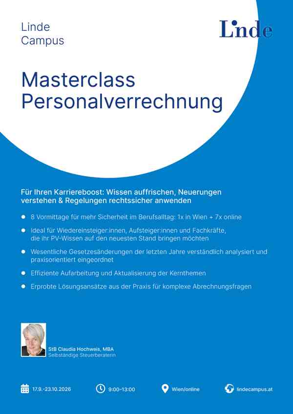 Masterclass Personalverrechnung