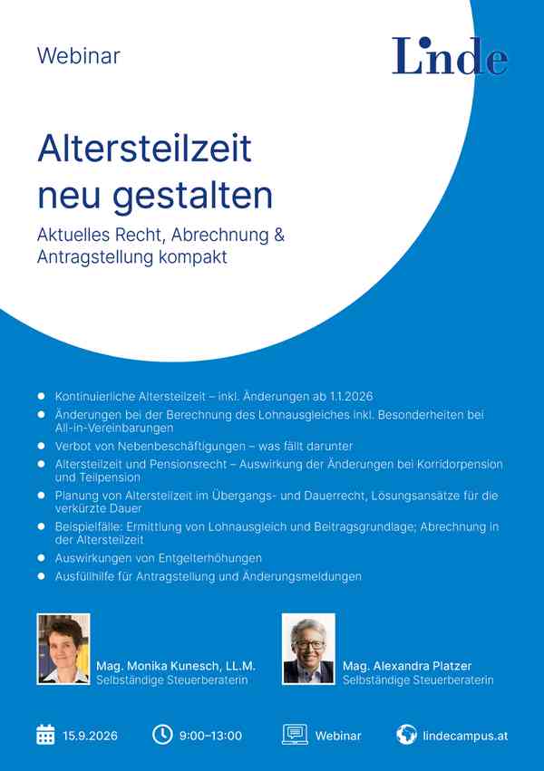 Altersteilzeit neu gestalten