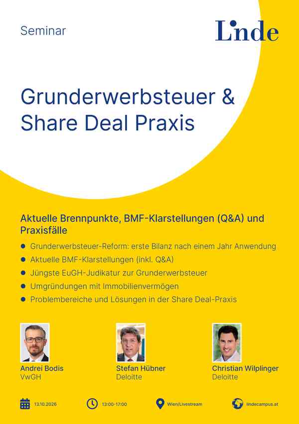 Grunderwerbsteuer & Share Deal Praxis