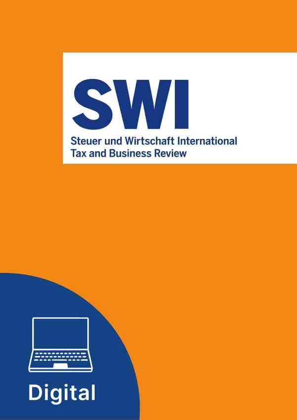 Steuer und Wirtschaft International - Tax and Business Review
