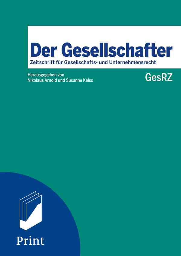 Zeitschrift für Gesellschafts- und Unternehmensrecht